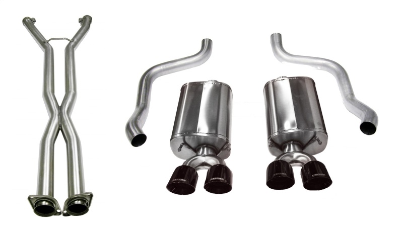 Chevrolet Corvette C6 Performance Exhaust - Rear - CORSA Performance - Cat Back + X-Pipe Sport - Black - `09-`13 Chevrolet Corvette C6 Performance Exhaust - Rear - CORSA Performance - Cat Back + X-Pipe Sport - Black - `09-`13
